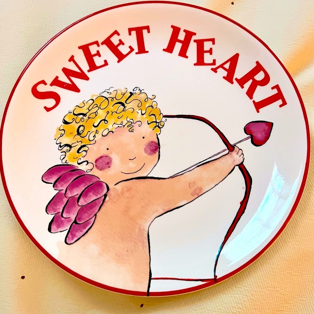 Sweetheart Plate Cupid Arrow Valentine Love❤️